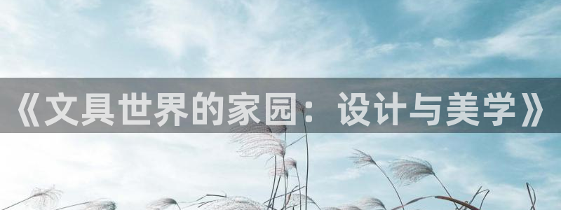 九游会体育比分：《文具世界的家园：设计与