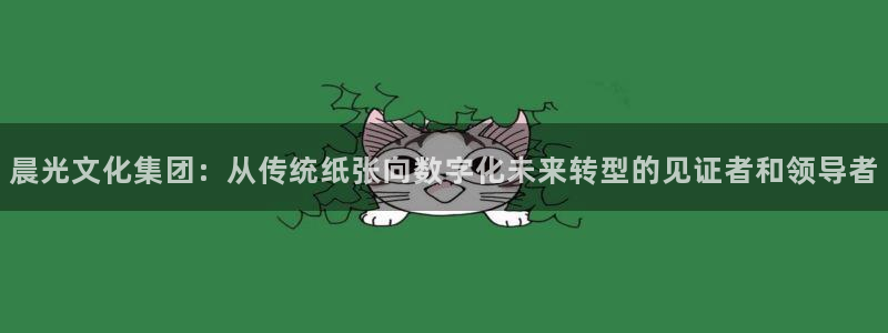 ag九游会官网VIP：晨光文化集团：从传